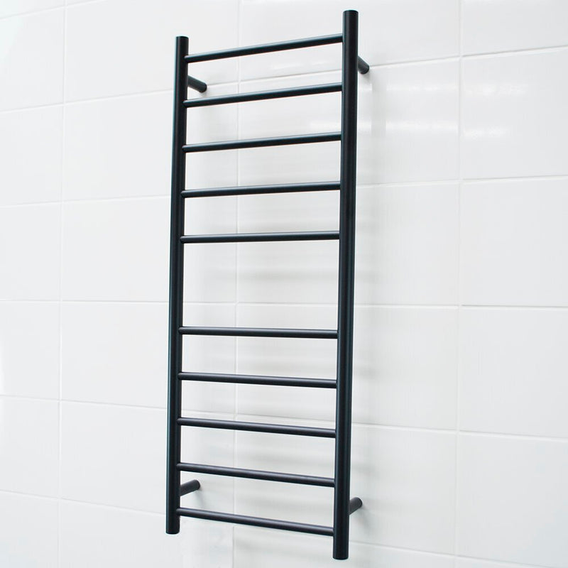 Radiant Unheated Round Towel Ladders, Matte Black