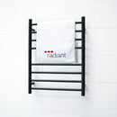 Radiant Unheated Round Towel Ladders, Matte Black