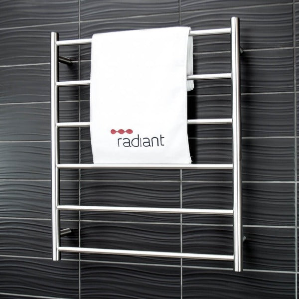 Radiant Unheated Round Towel Ladders, Brushed Satin