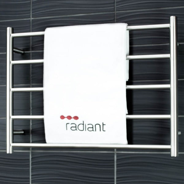 Radiant Unheated Round Towel Ladders, Brushed Satin