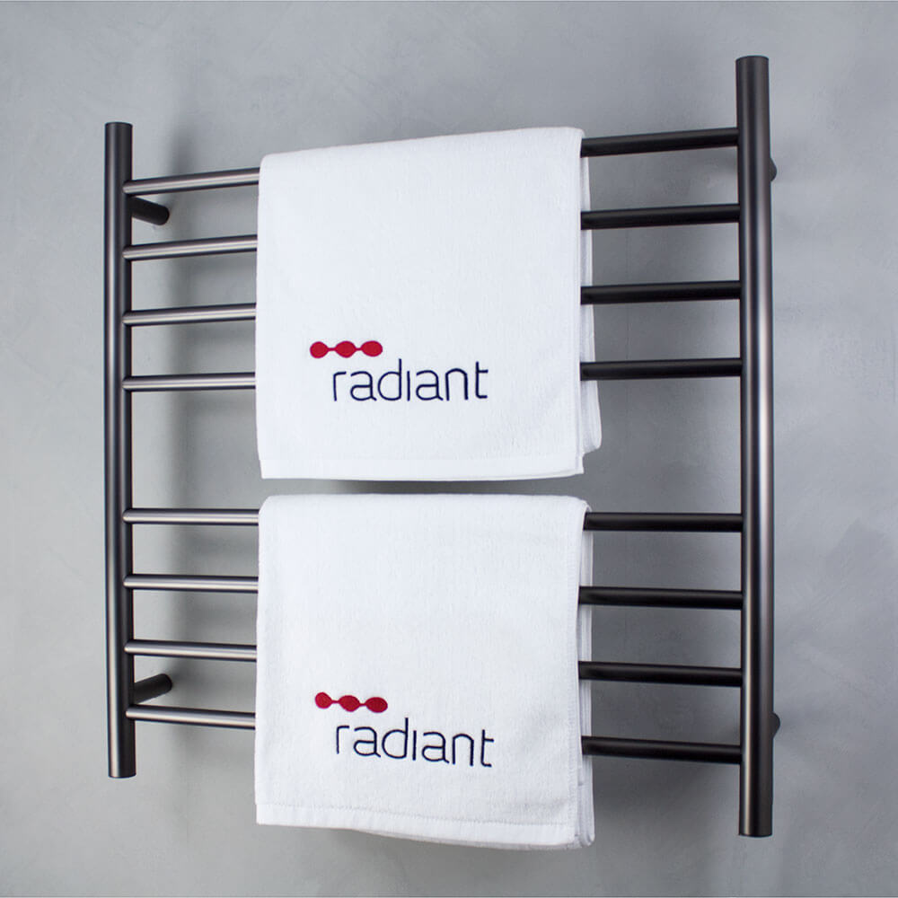 Radiant GMG-RTR06 Round Heated Ladder - 750 x 750, Gunmetal Grey