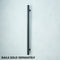 Radiant 12V Vertical Single Bar Round Heated Towel Rail Matte Black BLK-VTR-950