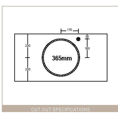 Timberline Radius Inset Counter Basin, Various Colours