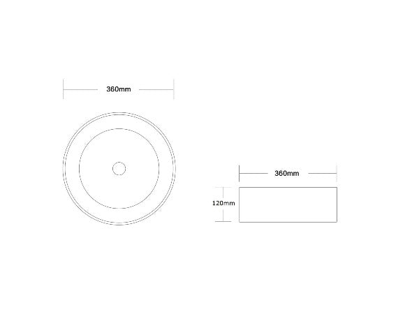 Essence Genoa Round Above Counter Basin - Matte White