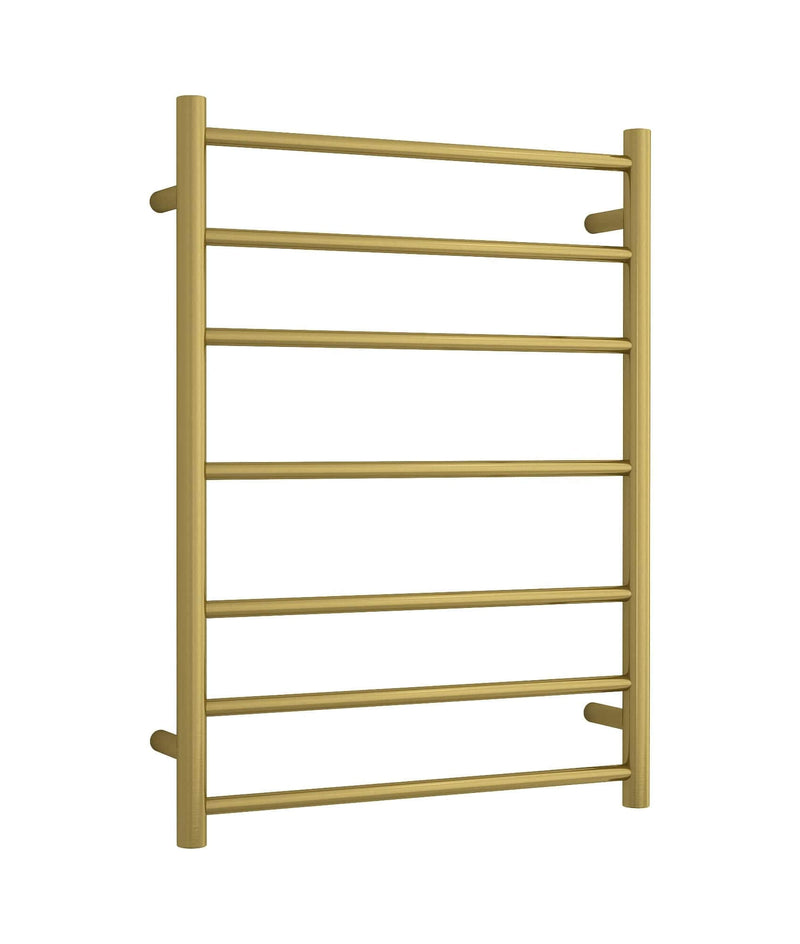 Thermorail Straight Round 600mm x 800mm Heated Ladder Towel Rail - Brushed Gold SR44MBG