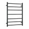 Thermorail Straight Round 600mm x 800mm Heated Ladder Towel Rail - Matte Black SR44MB