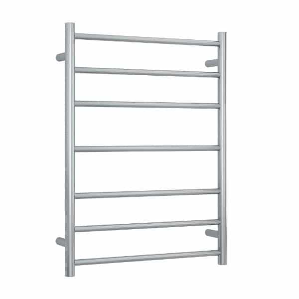 Thermorail Straight Round 600mm x 800mm Heated Ladder Towel Rail - Brushed SRB44M