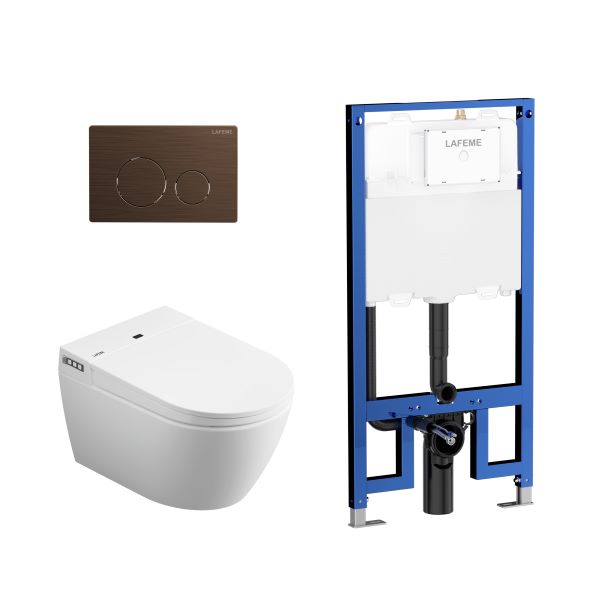 Lafeme Sesto In Wall Wall Hung Smart Toilet - ST22