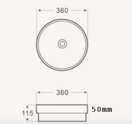 Ravenna Round Semi Inset Basin - White