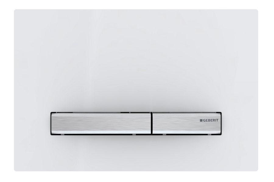 Geberit In Wall Package - Houston Raised Height Pan - Sigma 50 Glass Button