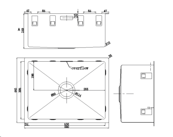 Squareline Plus 42L Utility Sink
