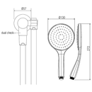 Con-Serv Streamjet XL Shower On Wall Bracket, Chrome HS011XC