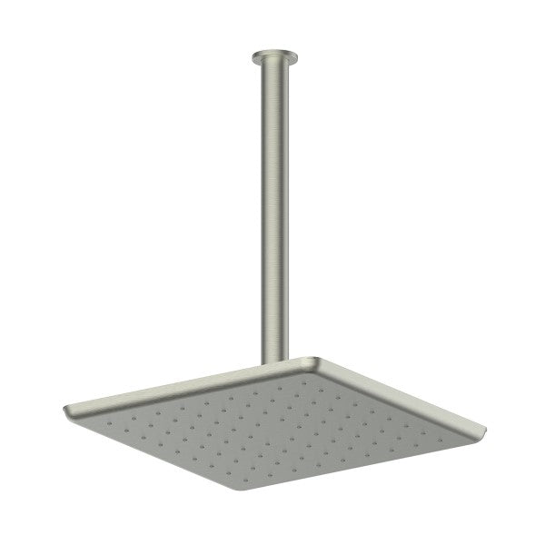 Greens Swept Overhead Ceiling Shower - Brushed Nickel