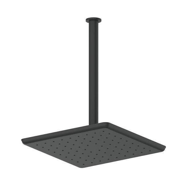 Greens Swept Overhead Ceiling Shower - Matte Black