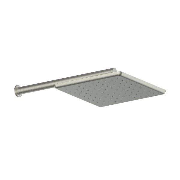 Greens Swept Overhead Wall Shower - Brushed Nickel