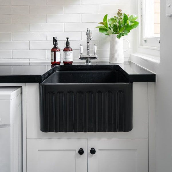 Turner Hastings Novi 50 x 46 Fireclay Single Butler Sink - Matte Black