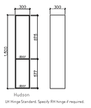 Timberline Hudson Tallboy - 2 Door, Wall Hung