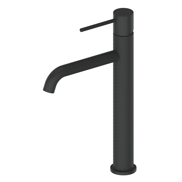 Greens Textura Tower Basin Mixer - Matte Black