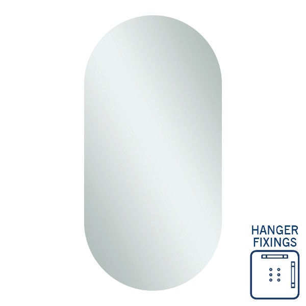 Ablaze Duke Pill Polished Edge Mirror 500mm x 1000mm