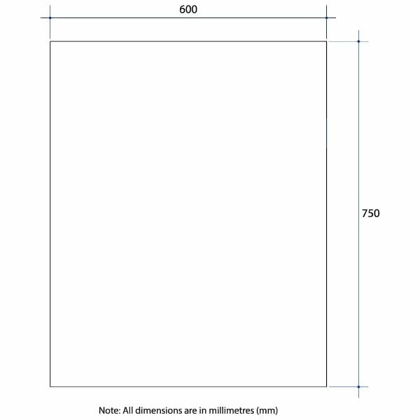 Ablaze Jackson Rectangle Polished Edge Mirror 600mm x 750mm