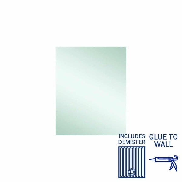 Ablaze Jackson Rectangle Polished Edge Mirror With Demister 600mm x 750mm