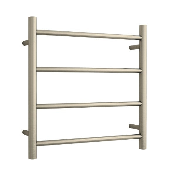 Thermorail Straight Round 550mm x 550mm Heated Ladder Towel Rail - Brushed Nickel SR25MBN