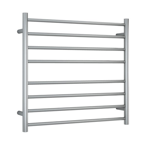 Thermorail Straight Round 750mm x 700mm Heated Ladder Towel Rail - Brushed SRB33M