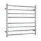 Thermorail Straight Round 750mm x 700mm Heated Ladder Towel Rail - Brushed SRB33M