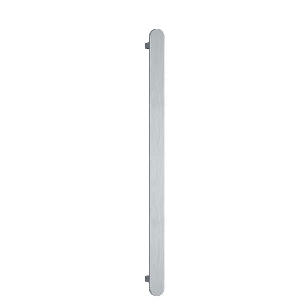 Thermorail Flat Pill Vertical Single Bar Heated Towel Rail VP900BR - Brushed Stainless