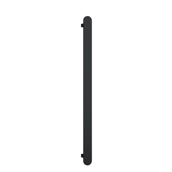 Thermorail Flat Pill Vertical Single Bar Heated Towel Rail VP900B - Matte Black