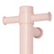 Thermorail Round Vertical Single Bar Heated Towel Rail with Hook VSH900HDP - Dusty Pink