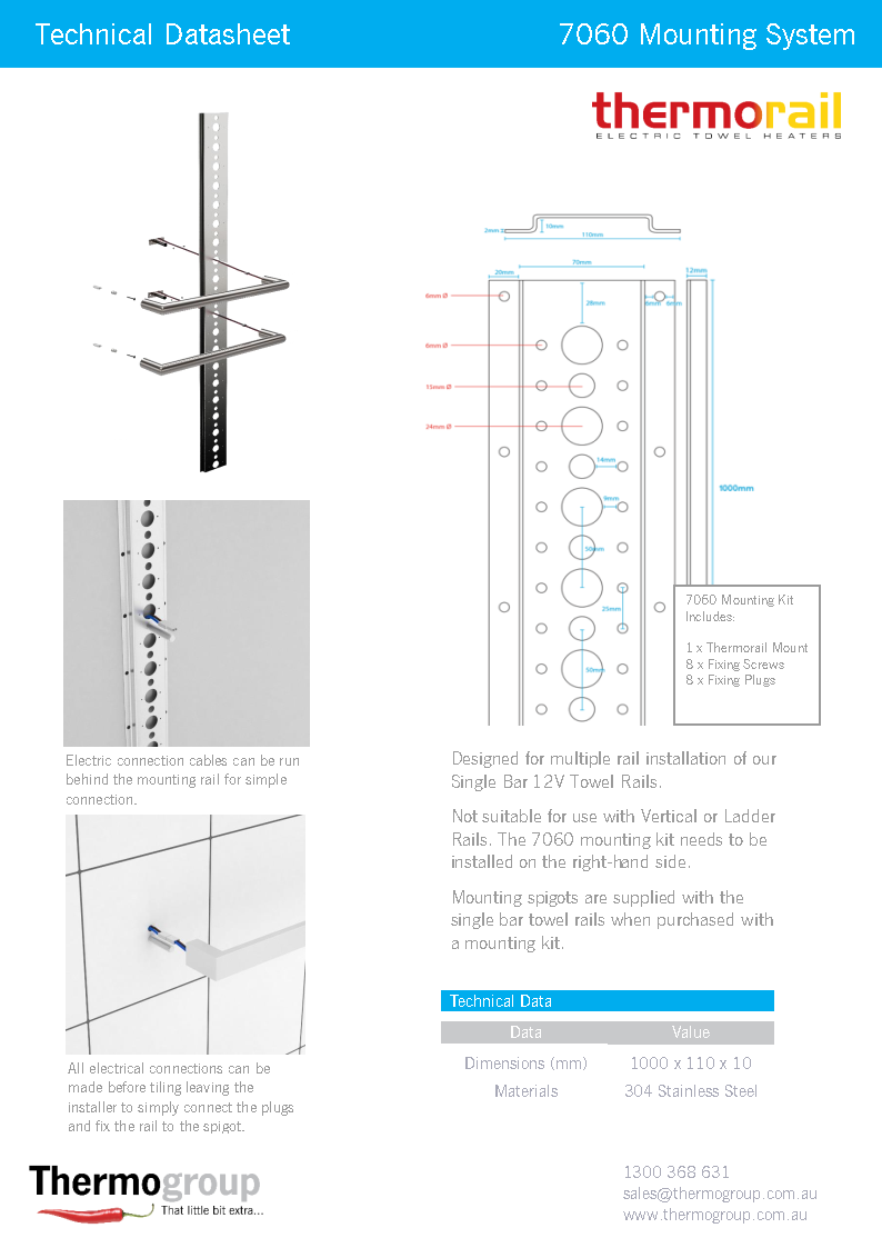 Thermorail Mounting System - 7060