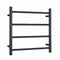 Thermorail Straight Round 550mm x 550mm Heated Ladder Towel Rail - Matte Black SR25MB