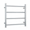 Thermorail Straight Round 550mm x 550mm Heated Ladder Towel Rail - Brushed SRB25M