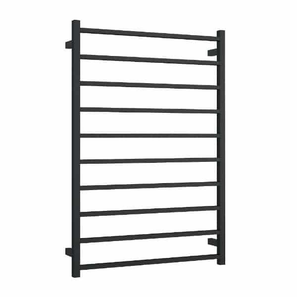 Thermorail Straight Square 800mm x 1160mm Heated Ladder Towel Rail - Matte Black SS88MB