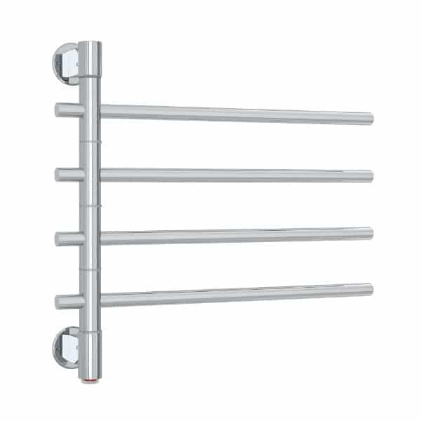 Thermorail Straight Round Swivel Heated Towel Rail, Polished SV24