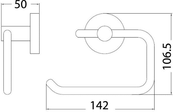 Mait Toilet Paper Holder, Chrome