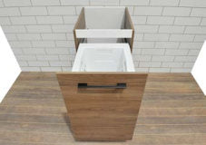 Modular Laundry 450mm Base Cabinet with Single Pull-Out Basket - Laundry Basket