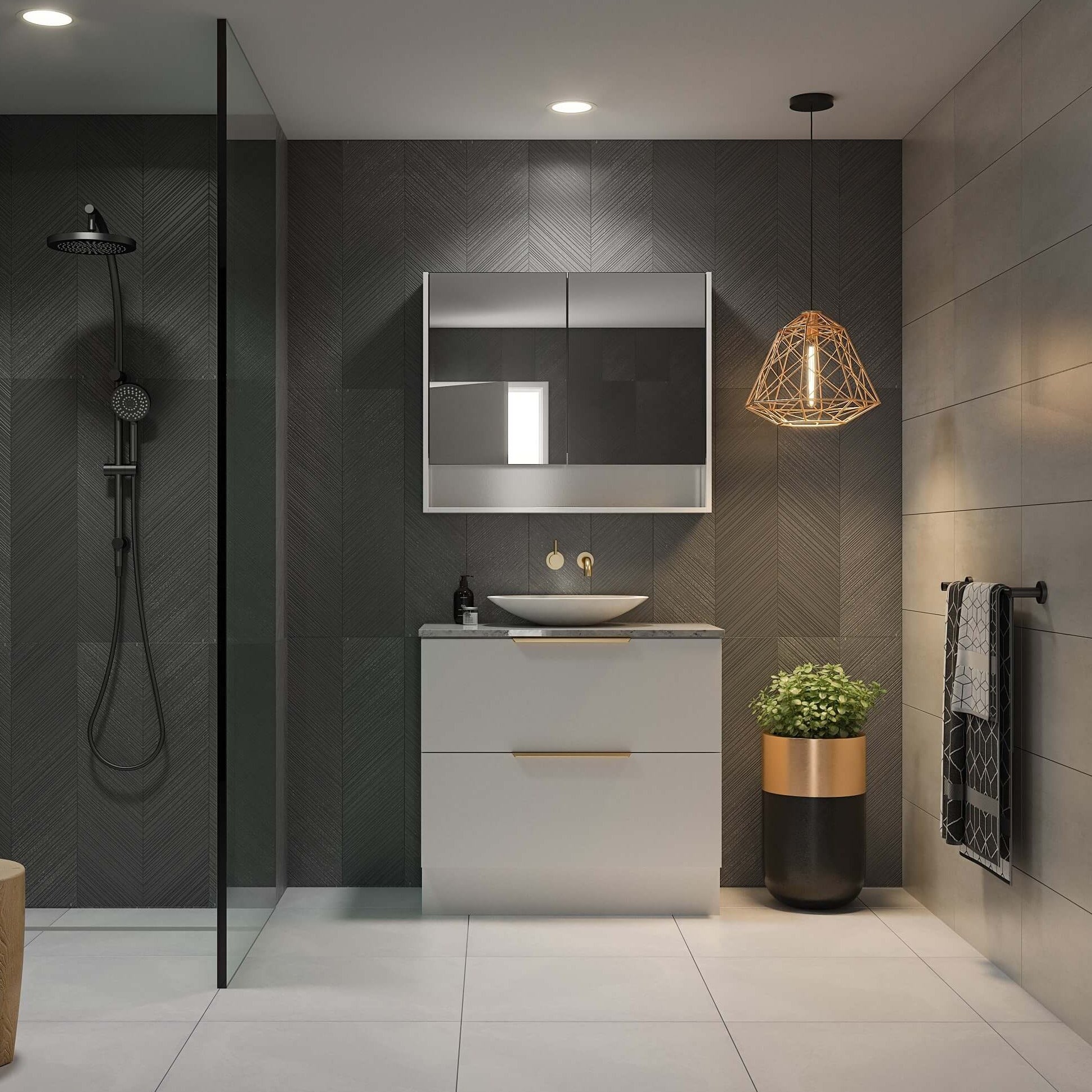 Manhattan All-Drawer 900mm Floor Standing Vanity, Above or Under Counter Basin