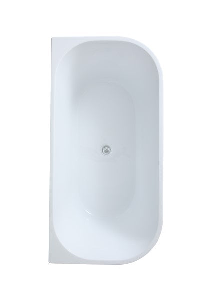 KDK Elivia KBT-10 Back-to-Wall Bath, White Gloss - 1400mm