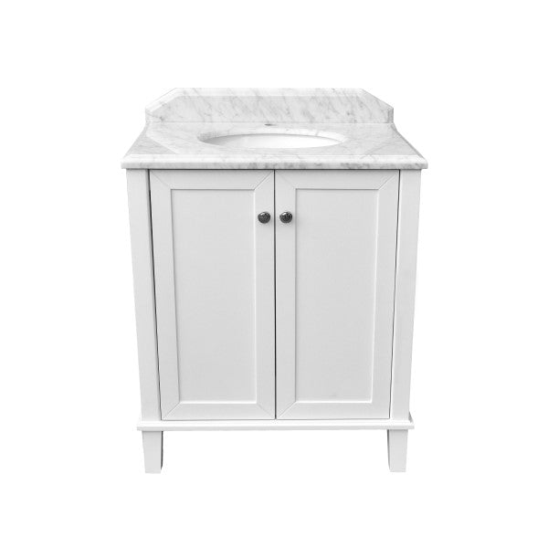 Turner Hastings Coventry 750mm Satin White Vanity, Marble Top