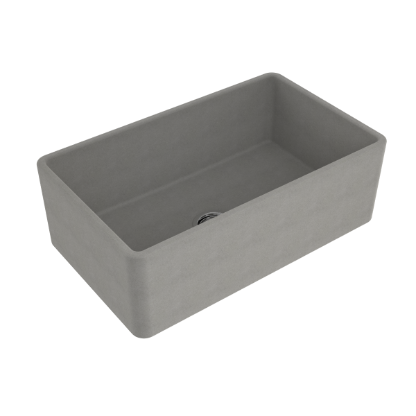 Turner Hastings Novi 76 x 46 Fireclay Single Butler Sink - Concrete Look