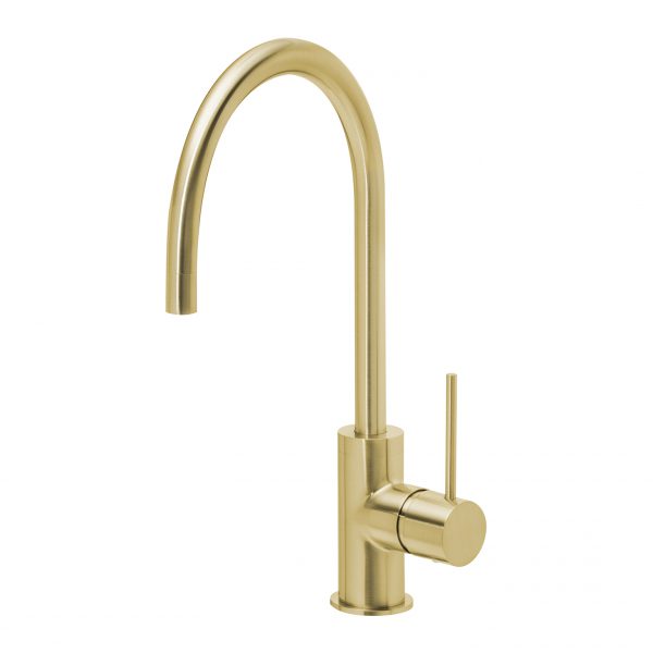 Phoenix Vivid Slimline Sink Mixer 220mm Gooseneck - Brushed Gold