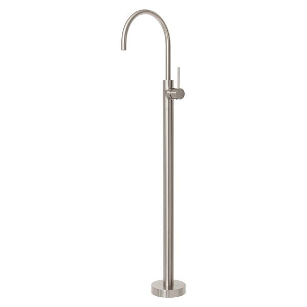 Phoenix Vivid Slimline Floor Mounted Bath Mixer - Brushed Nickel