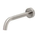 Phoenix Vivid Slimline Wall Curved Bath Outlet 180mm - Brushed Nickel