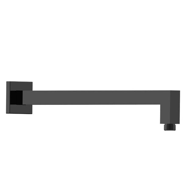 Vision Square 400mm Wall Mounted Shower Arm, Matte Black