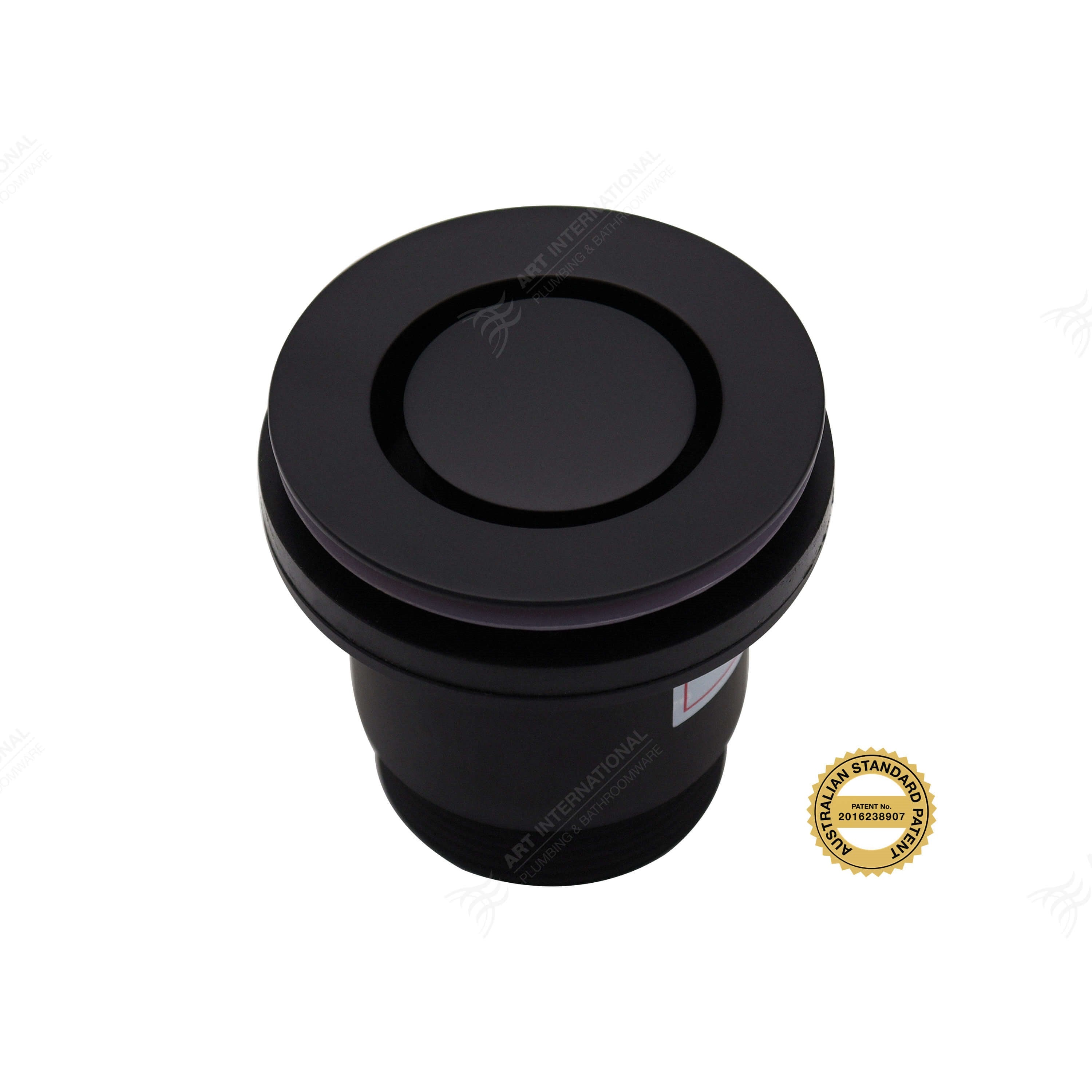 Pop Down Bath Waste 40mm with Overflow Matte Black 21812