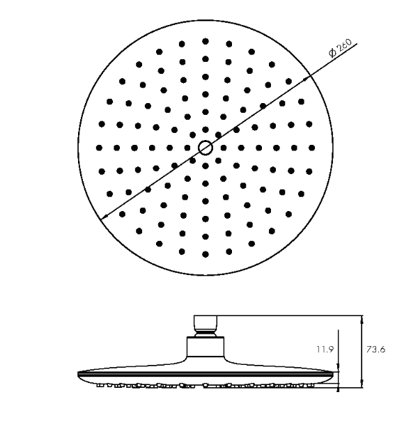 Collis Willow Round Full Combination Shower Set - Matte Black