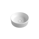 Aulic Lilac Basin with V Groove 360mm Diameter - Matte White