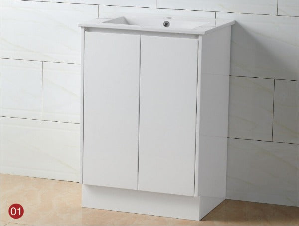 Aulic Alice Floorstanding 600mm Vanity Unit, with Ceramic Top 1th